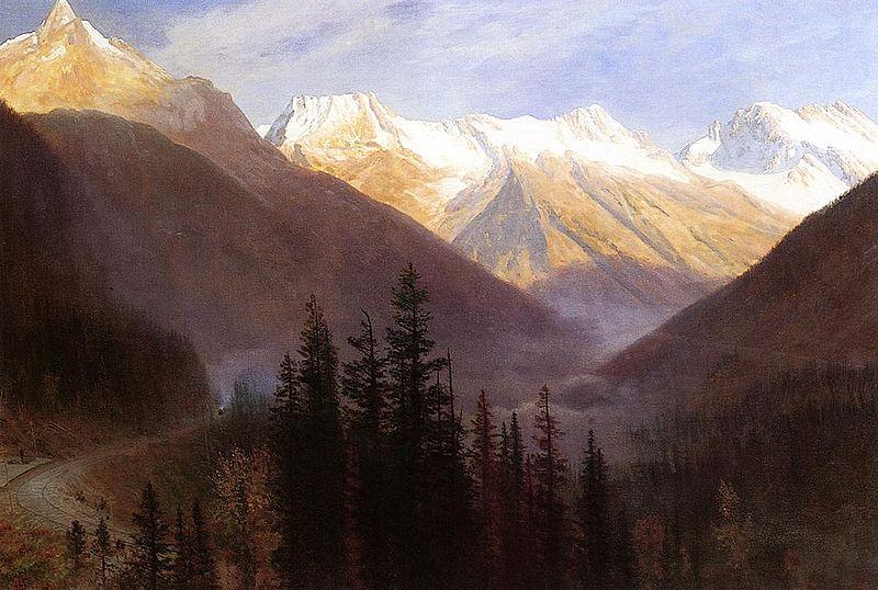 Albert Bierstadt Sunrise at Glacier Station China oil painting art